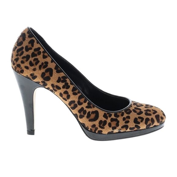 Franco Sarto Napoli Leopard Calf Hair Pump 6 - Picture 1 of 6